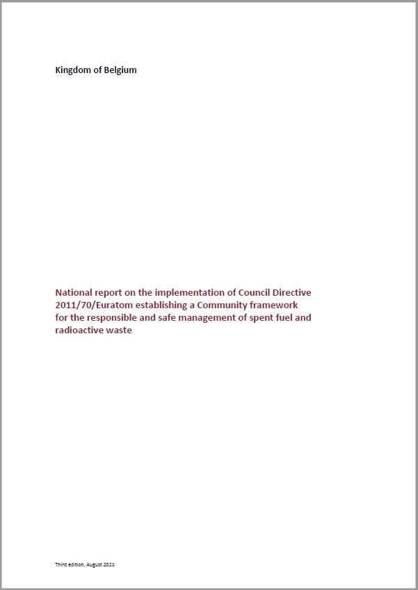 National report 2021 (ONDRAF/NIRAS)