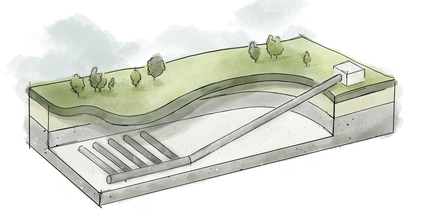Belgian concept for near-surface disposal of radiiferous radioactive waste.