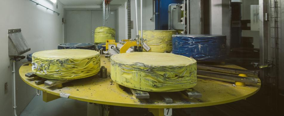 Galettes passées sous la presse de 2 tonnes